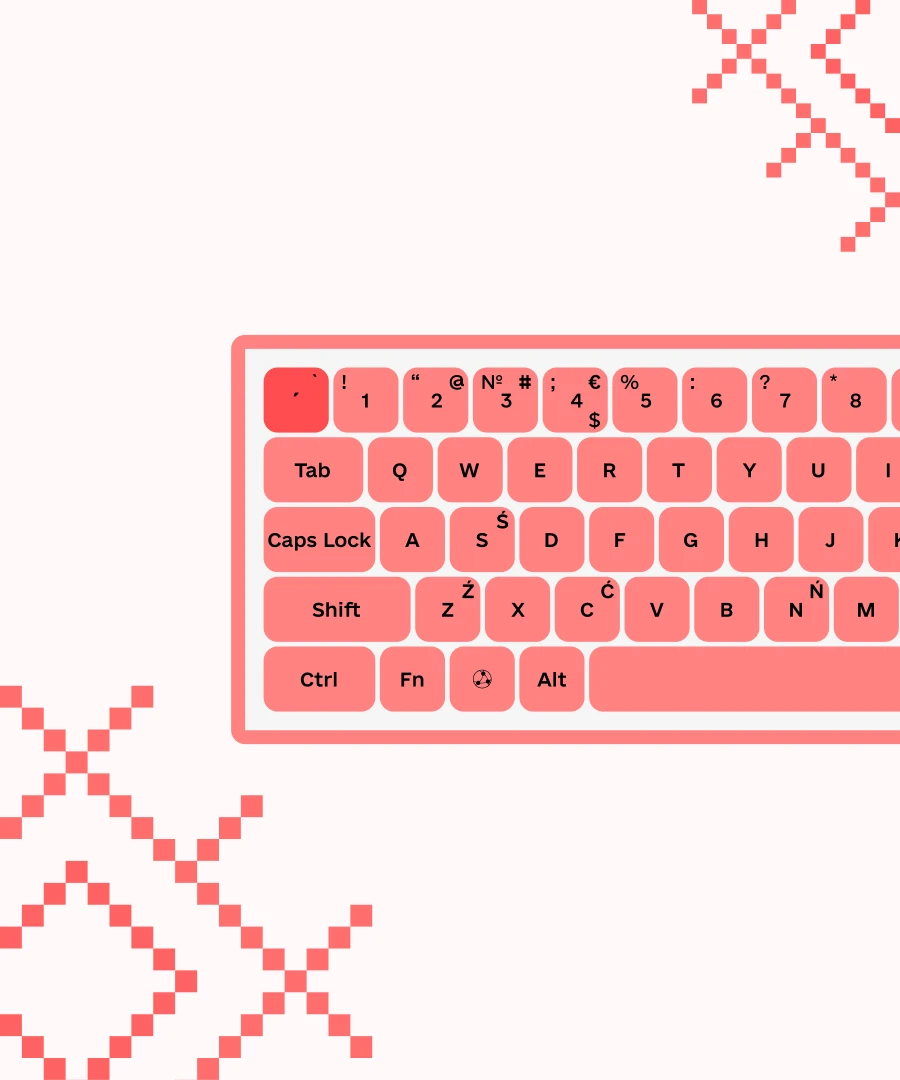 Belarusian Latin — flexibility between the traditional and official standards
The keyboard layout for Belarusian Latin is built on the familiar QWERTY standard, with X, W, and Q placed in their usual spots, making the layout easier to use online.
Users can choose which variant of Belarusian Latin to follow: the layout supports both the traditional spelling with Łł combined with soft Ll, and the official one, using hard Ll paired with the soft variant Ĺĺ.
A dedicated acute-accent key handles softened letters, letting you enter the needed characters by pressing the acute followed by the hard version of the letter, though the same result can also be achieved with a key combination using the corresponding letter, if preferred.
For Apple computers, the layout is available in two punctuation arrangements: one mirrors the Windows/Linux Cyrillic layout, the other the macOS Cyrillic layout.